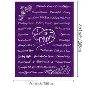 I Love You Mom Microfiber Print Blanket