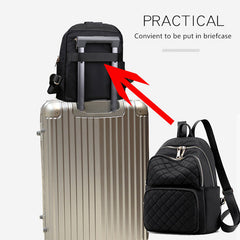 Waterproof Women's Backpack with Large Capacity and Gold Zipper