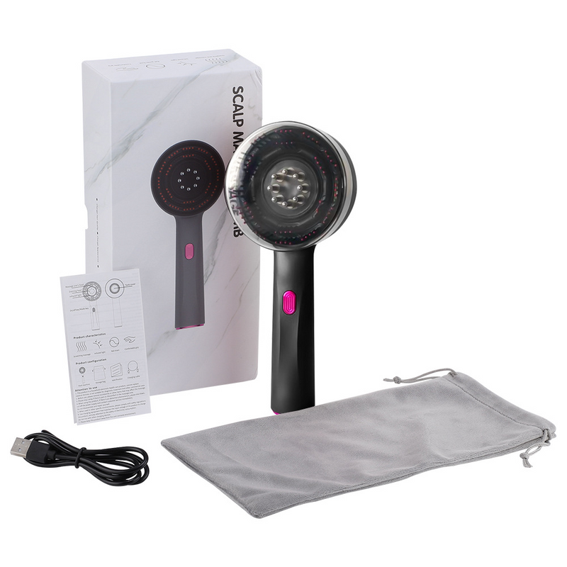 Electric Scalp Care & Hair Growth Massage Comb with Liquid Injection – Red Light Therapy
