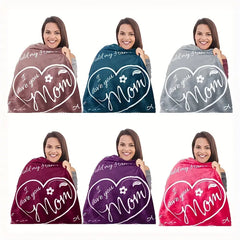 I Love You Mom Microfiber Print Blanket